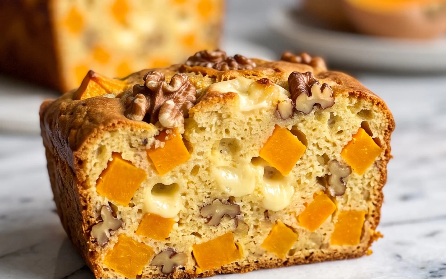 Cake Courge Butternut, Fromage & Noix : Saveurs Automnales