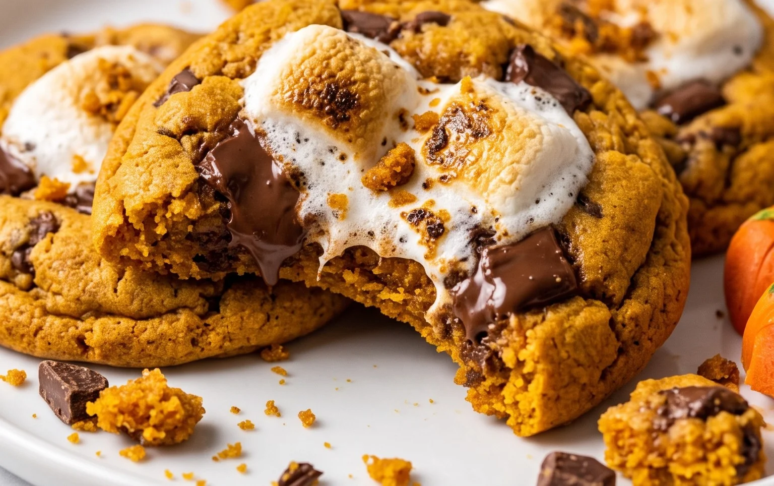 Pumpkin S'mores Cookies